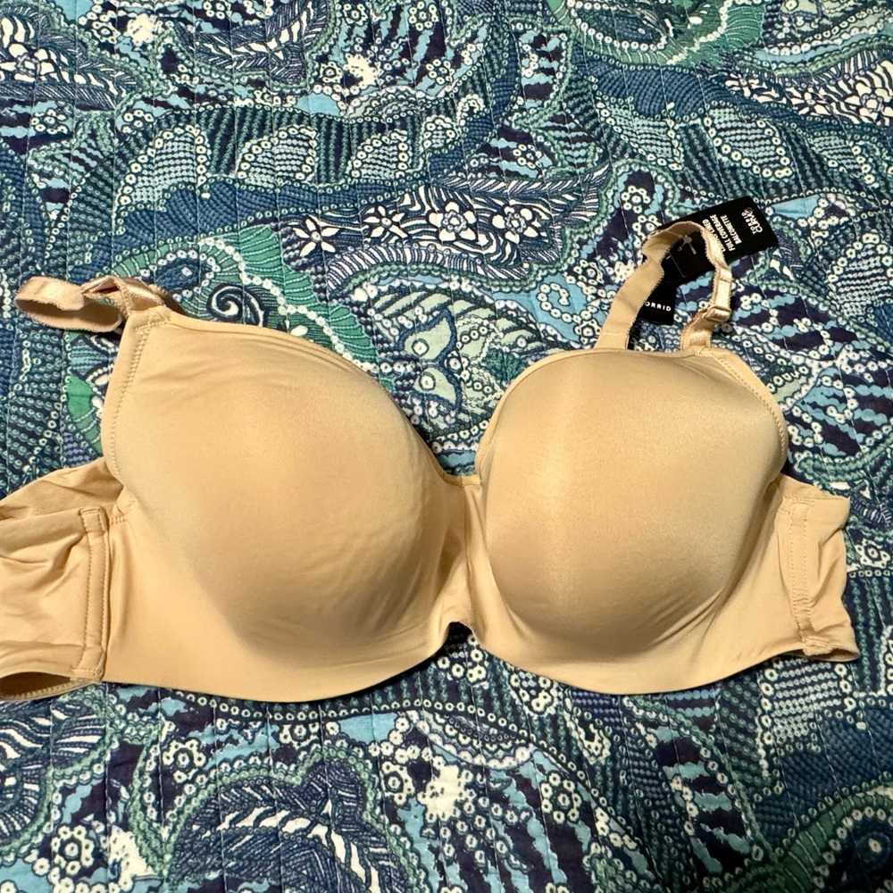 Torrid lightly lined full coverage balconette bra nude 42B